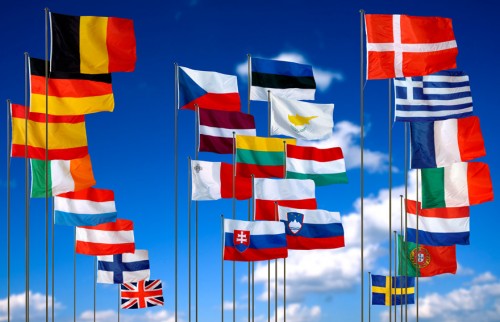 european union flags