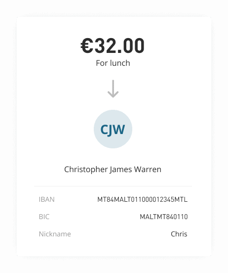 Easily send and receive money